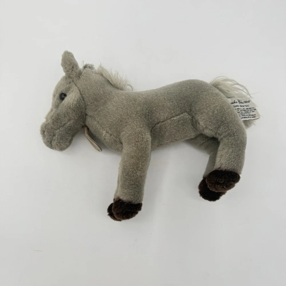 Russ Berrie‎ Yomiko Classics Stallion Horse Plush Gray White Mane Stuffed Animal